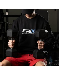 Sudadera Cuello Redondo Negra Talla 3XL | Erix Nutrición