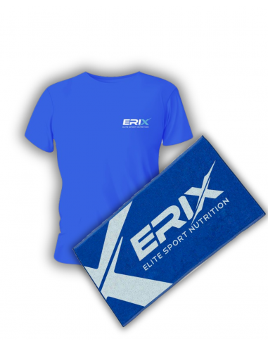 Pack Camiseta Azul S + Toalla Gym | Erix Nutrición Regalo