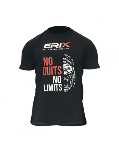 Camiseta "No Quits No Limits" Negra Talla S | Erix Nutrición