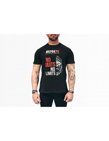 Camiseta "No Quits No Limits" Negra Talla S | Erix Nutrición