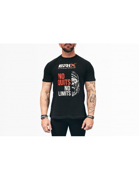 Camiseta "No Quits No Limits" Negra Talla S | Erix Nutrición