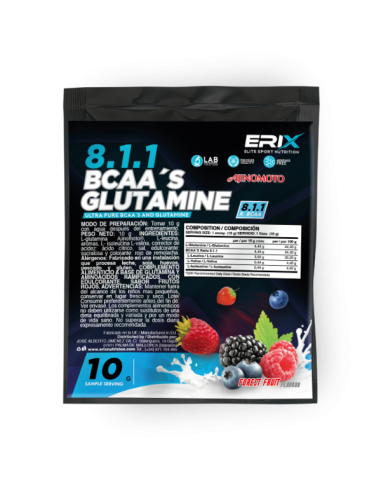 GLUTAMINA+BCAAS (ajinomoto) 1x10 Gr. Fruit punch