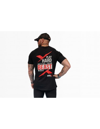Camiseta "Play Hard Active" Negra Talla S | Erix Nutrición