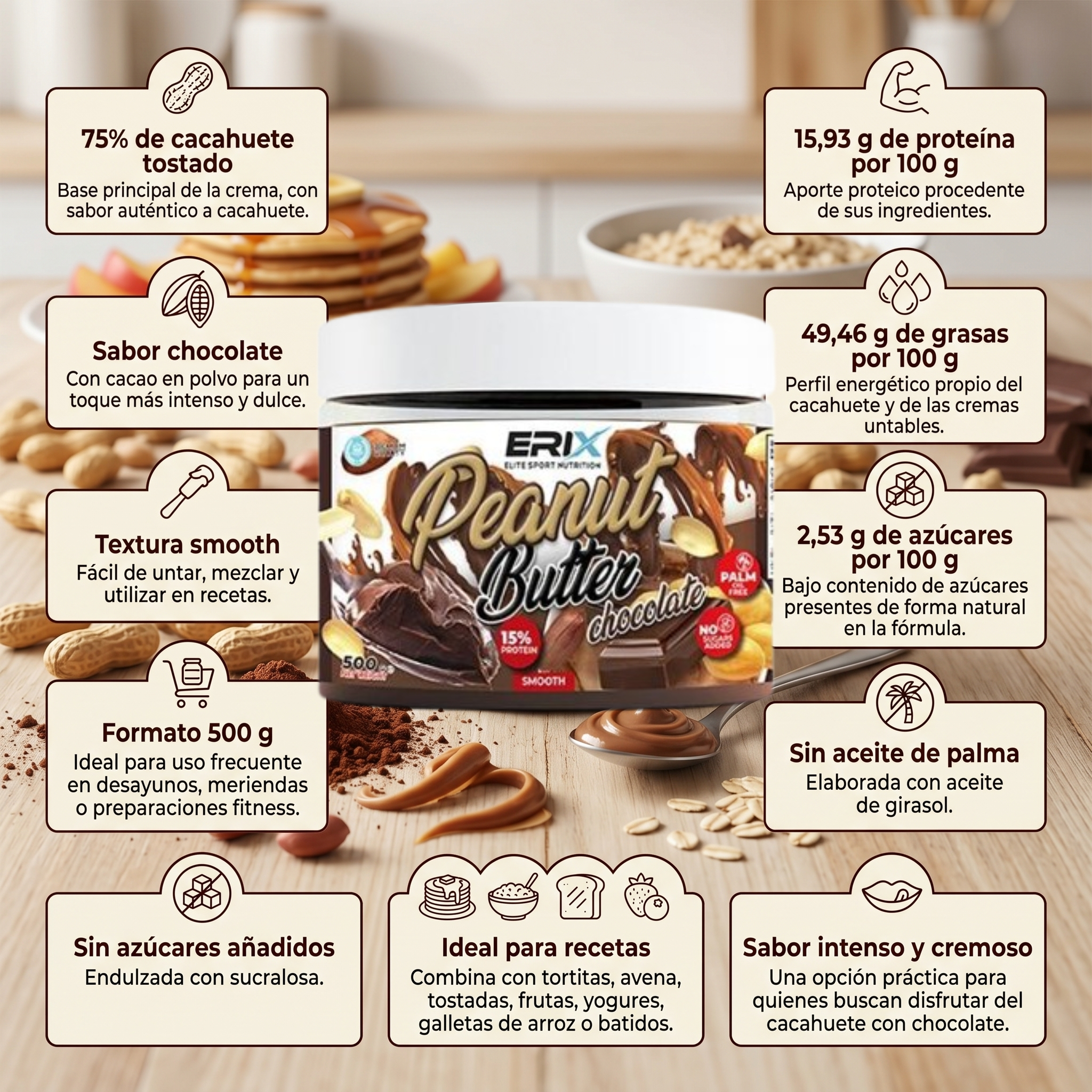 Beneficios Crema de Cacahuete Chocolate