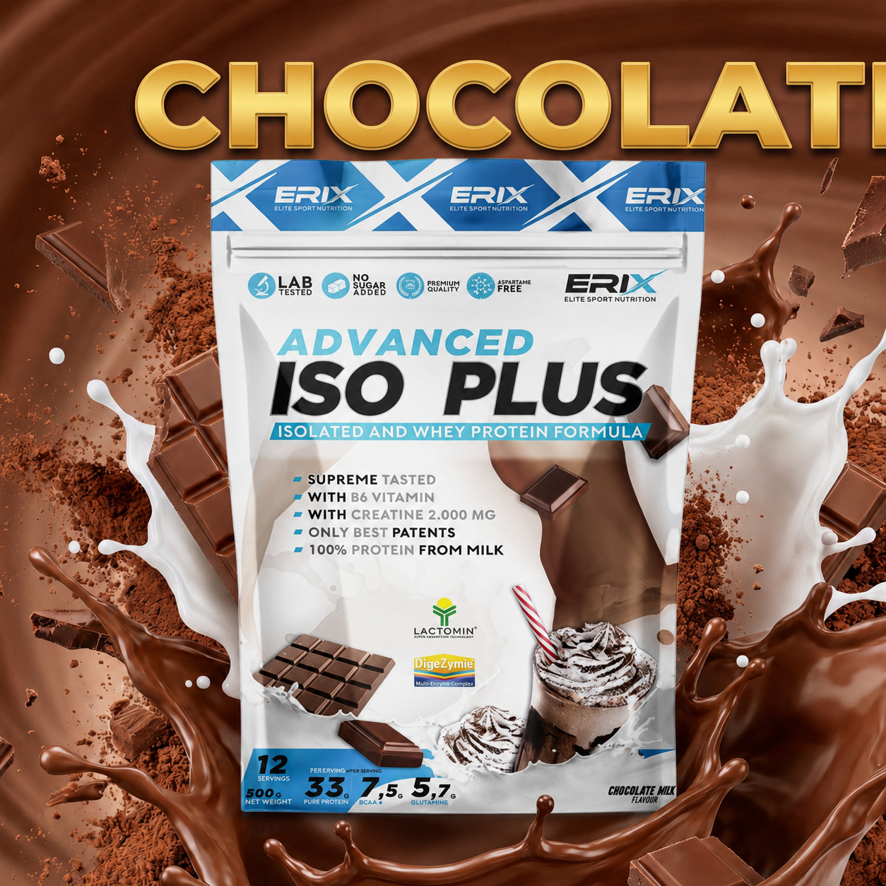 ISO ADVANCED PLUS CHOCOLATE 500 GR