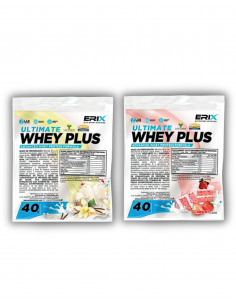 Whey Plus Ultimate 1x40gr Vainilla + 1x40gr Whey Plus Ultimate Fresa