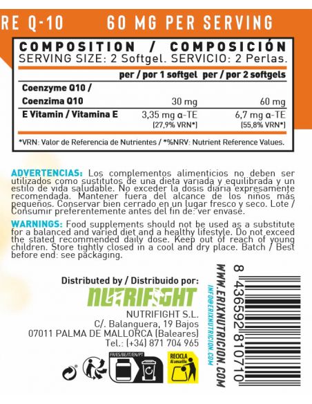 Q-10 + Vitamina E (60 SoftGel)