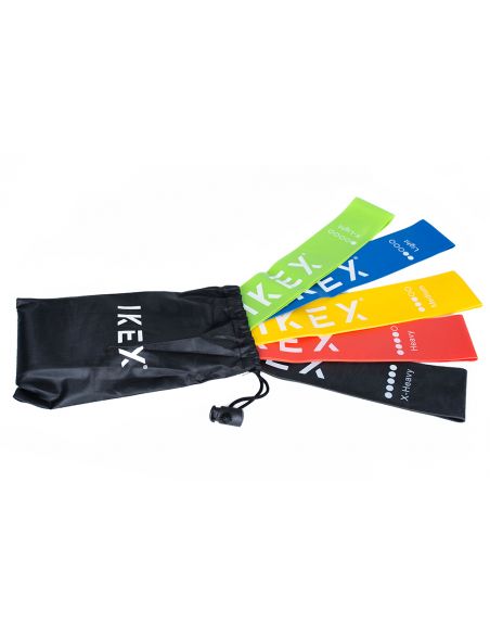 Set 5 Mini Bandas de Resistencia IKEX | Bandas Elásticas Fit