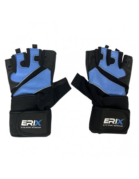 Guante Muñequera Negro y Azul Talla XL | Erix Nutrición
